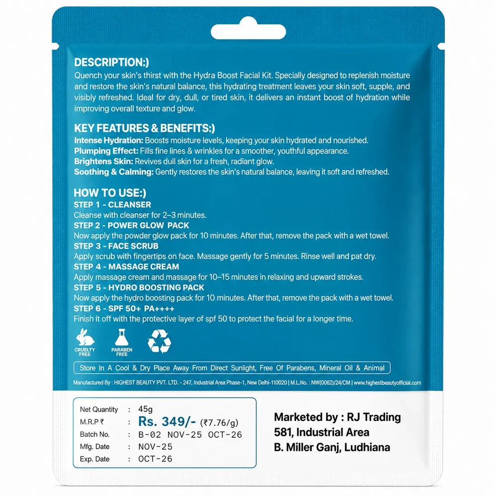 Hydra Boost 6-Step Korean Facial Kit