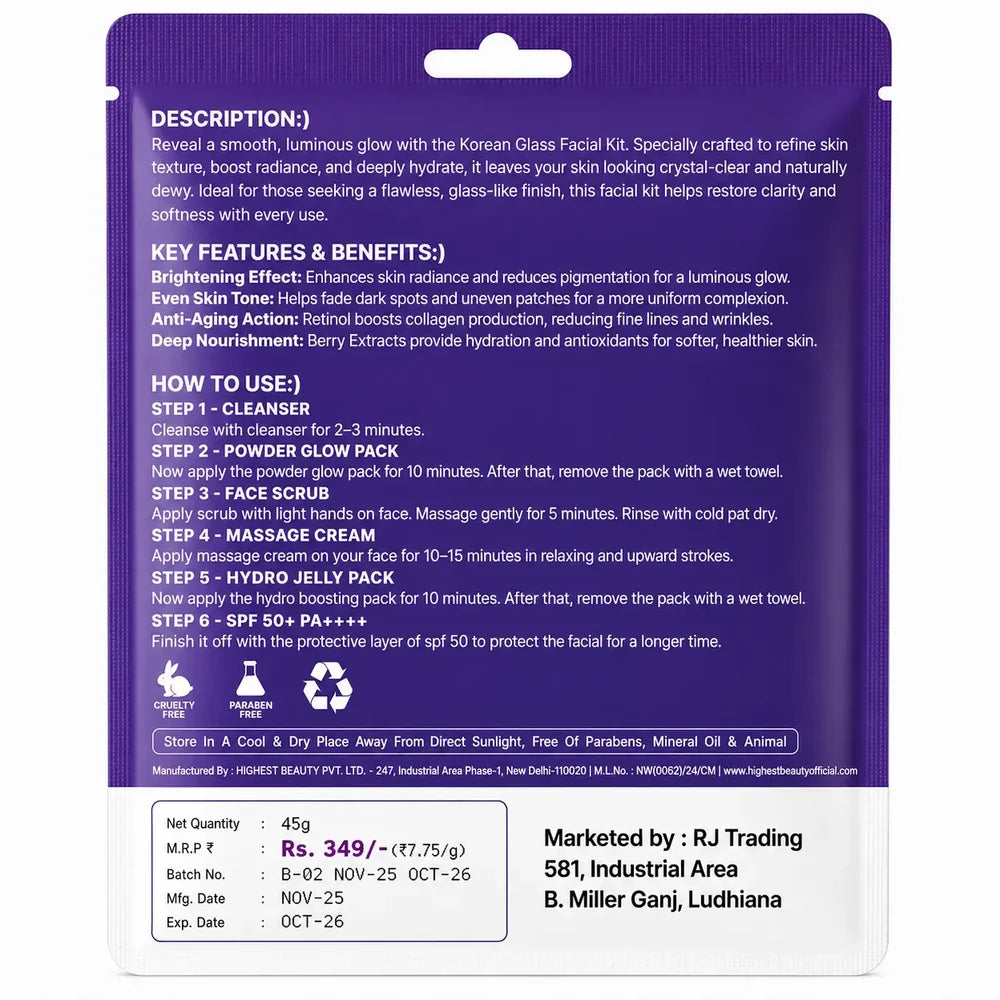 Korean Glass 6-Step Facial Kit